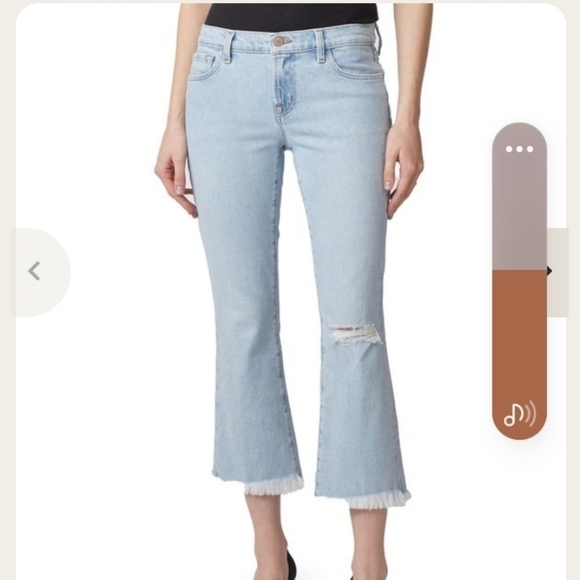 J Brand Selena Mid Rise Bootcut Crop Gigi Destruct - Picture 2 of 12